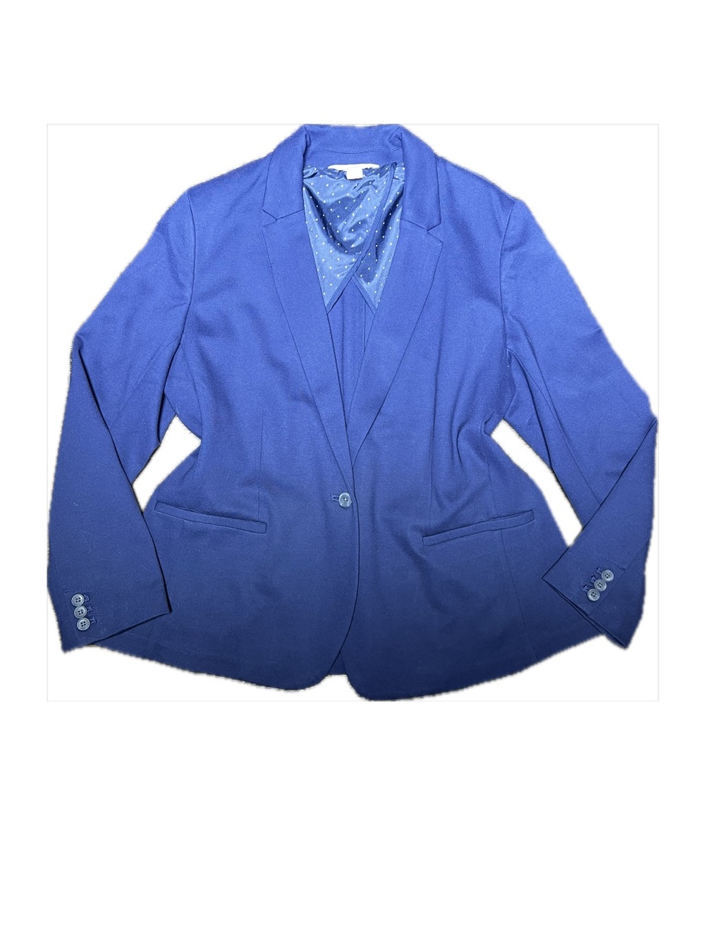Old Navy Classic Ponte Knit Blazer Navy Blue XL - Picture 2 of 7